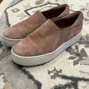 Pink Suede Vince Slip on Sneakers size 7